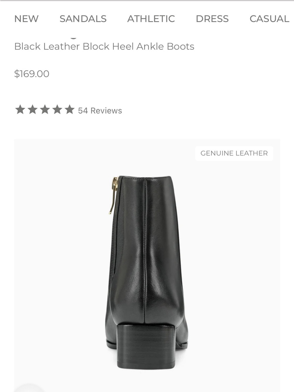 Easy Spirit Black Leather Block Heel Ankle Boots